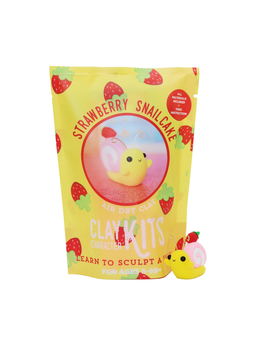 The Make Station | Strawberry Snailcake Air Dry Clay Kit