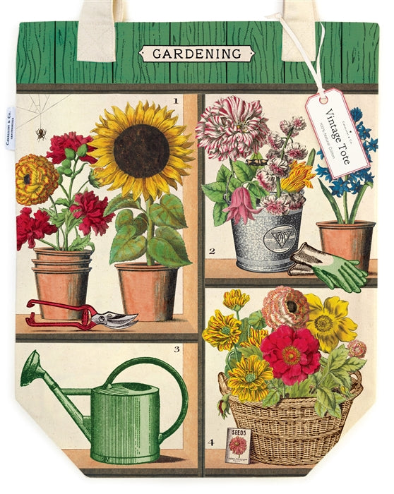 Gardening Tote Bag | Cavallini - Oscar & Libby's