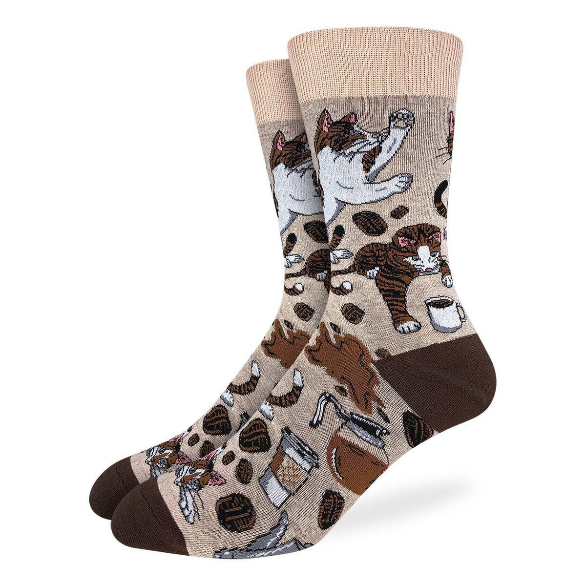 Good Luck Sock | Men's Crew | Cats and Coffee