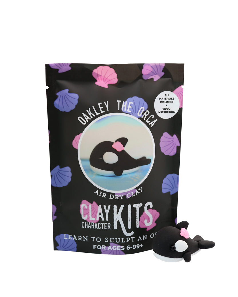 The Make Station | Oakley the Orca Air Dry Clay Kit