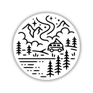 Outdoor Camper Sticker - Oscar & Libby's