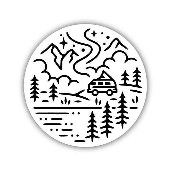 Outdoor Camper Sticker - Oscar & Libby's