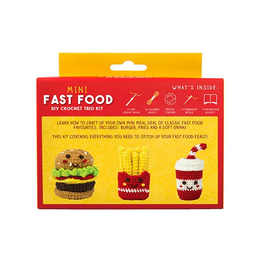 Gift Republic | Mini Fast Food DIY Crochet Kit