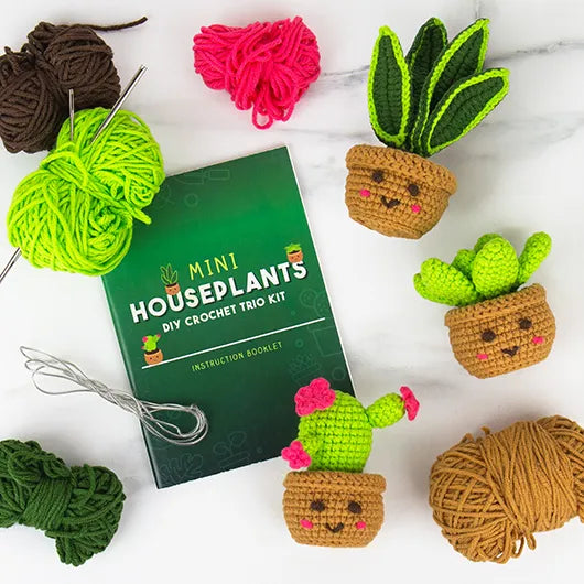 Gift Republic | Mini Houseplant Trio DIY Crochet Kit