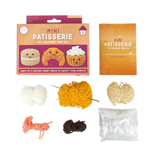 Gift Republic | Mini Patisserie Trio DIY Crochet Kit
