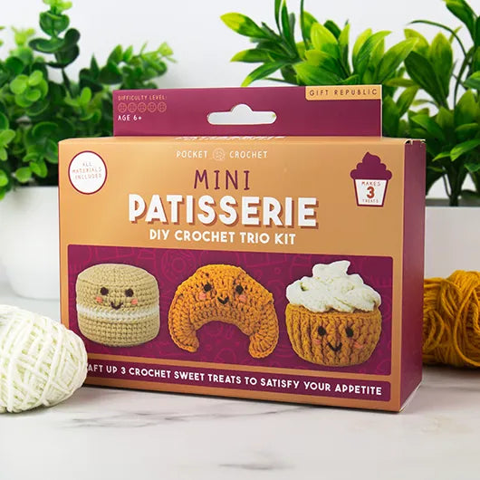 Gift Republic | Mini Patisserie Trio DIY Crochet Kit