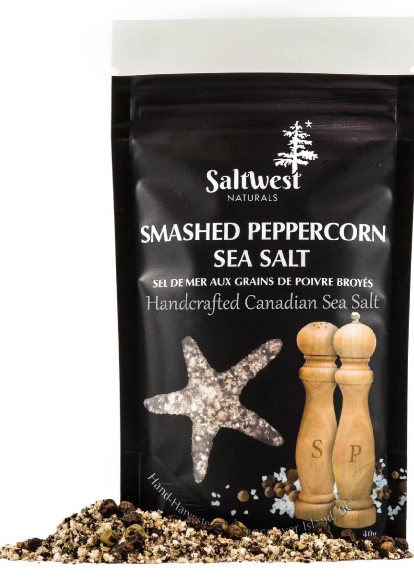 Saltwest Naturals | Smashed Peppercorn Sea Salt