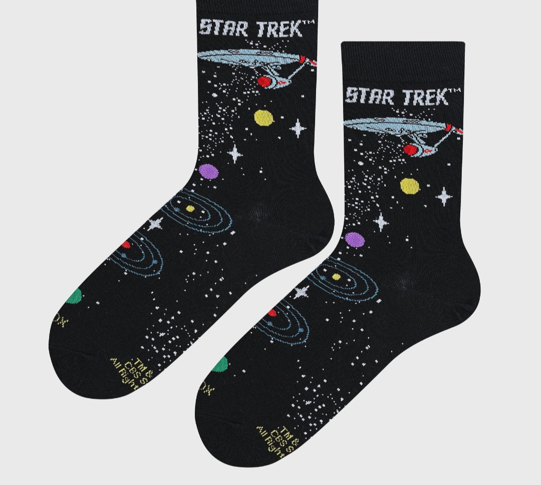 Odd Sox | Large Feet | Star Trek Space Travel Socks