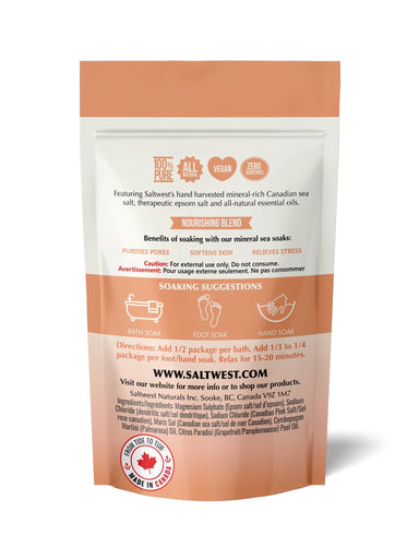 Saltwest | Palmarosa & Pink Grapefruit Bath Soak - Oscar & Libby's