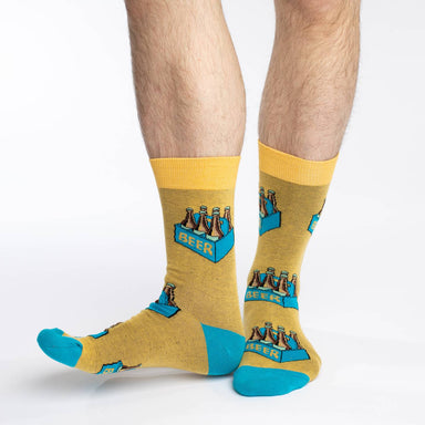 Good Luck Sock | Men's Crew | Six Pack of Beer - Oscar & Libby's