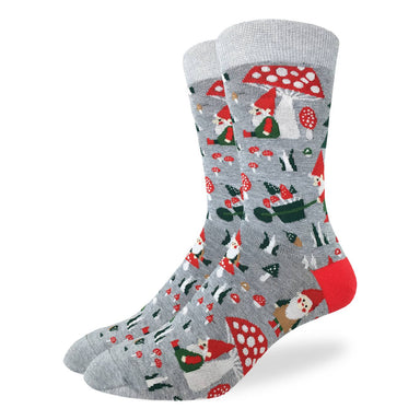 Good Luck Sock | Men's Crew | Woodland Gnomes Good Luck Sock - Oscar & Libby's