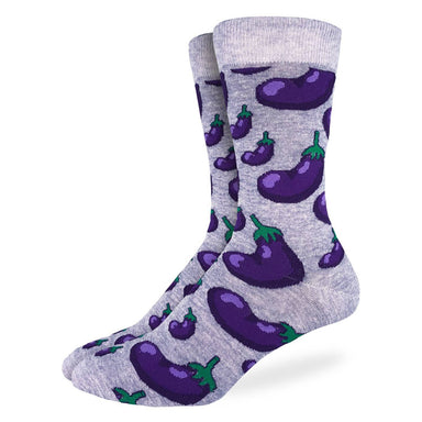 Good Luck Sock | Men's Crew | Eggplant Good Luck Sock - Oscar & Libby's