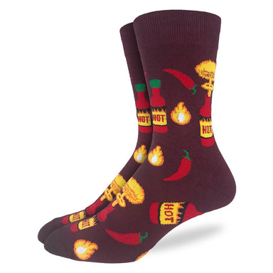 Good Luck Sock | Men's Crew | Hot Sauce Good Luck Sock - Oscar & Libby's