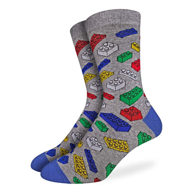 Good Luck Sock | Men's Crew | Building Blocks - Oscar & Libby's