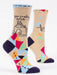 Blue Q | Women's Crew Socks | Crafty Blue Q - Oscar & Libby's