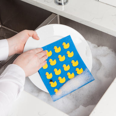 Rubber Duckies Swedish Sponge Cloth | Danica - Oscar & Libby's