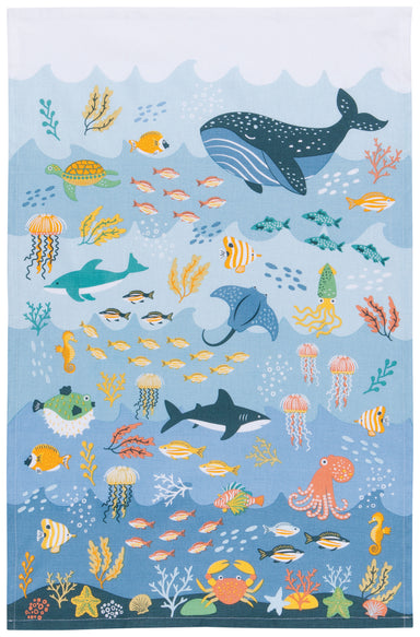 Under the Sea Dish Towel | Now Designs - Oscar & Libby's