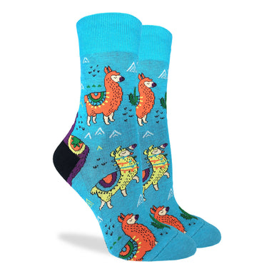 Good Luck Sock | Women's Crew | Fun Llama Good Luck Sock - Oscar & Libby's