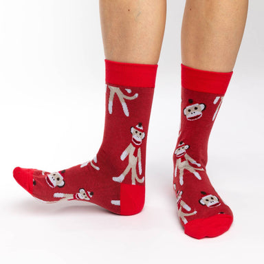 Good Luck Sock | Women's Crew | Sock Monkey Good Luck Sock - Oscar & Libby's