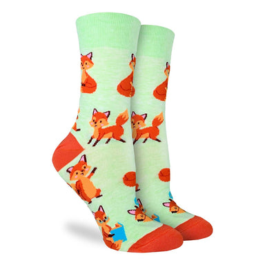 Good Luck Sock | Women's Crew | Cute Fox - Oscar & Libby's