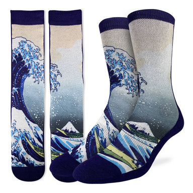 Good Luck Sock | Men's Active Fit | The Great Wave of Kanagawa Good Luck Sock - Oscar & Libby's