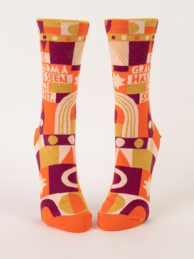 Blue Q | Women's Crew Socks | This Grandma Has Seen Some Shit Blue Q - Oscar & Libby's