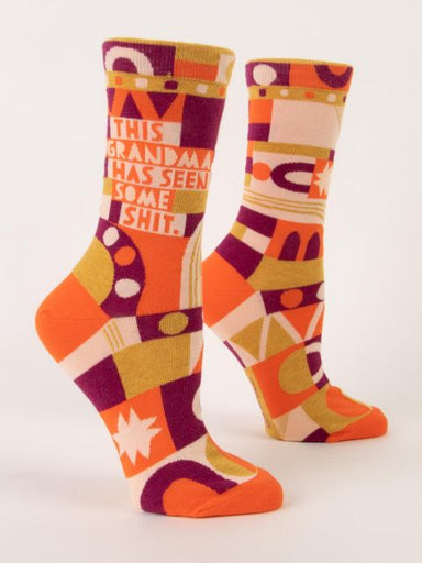 Blue Q | Women's Crew Socks | This Grandma Has Seen Some Shit Blue Q - Oscar & Libby's