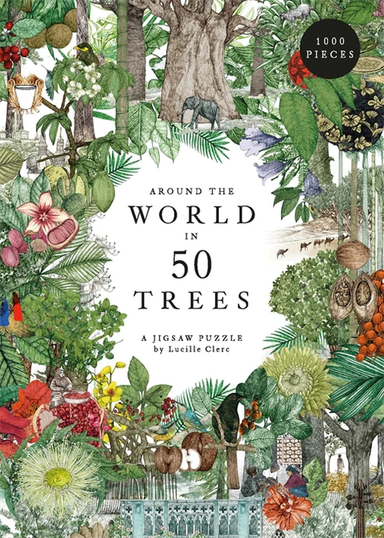 Laurence King | Around the World in 50 Trees 1000 piece Puzzle - Oscar & Libby's