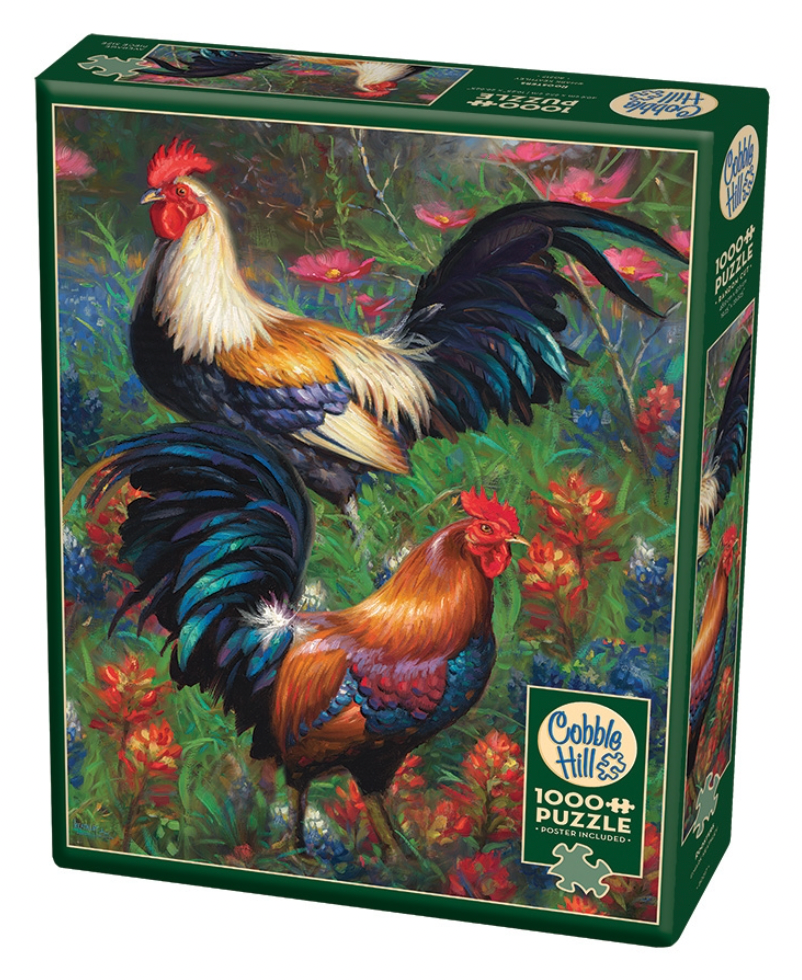 Cobble Hill | Roosters 1000 piece puzzle Cobble Hill - Oscar & Libby's