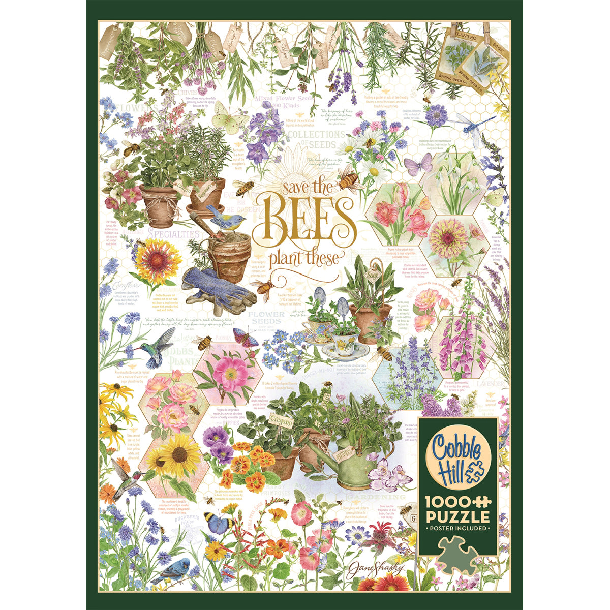 Cobble Hill | Save The Bees 1000 piece puzzle Cobble Hill - Oscar & Libby's