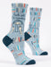 Blue Q | Women's Crew Socks | Fuck Off, I’m Reading Blue Q - Oscar & Libby's