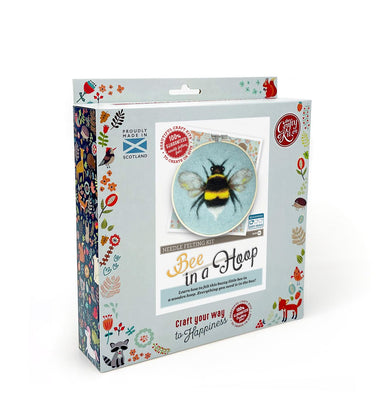 Bee in a Hoop Needle Felting Kit The Crafty Kit Co. - Oscar & Libby's