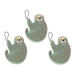 Scrub Sponge : Sloth set of 3 Kikkerland - Oscar & Libby's