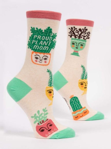 Blue Q | Women's Crew Socks | Plant Mom Blue Q - Oscar & Libby's