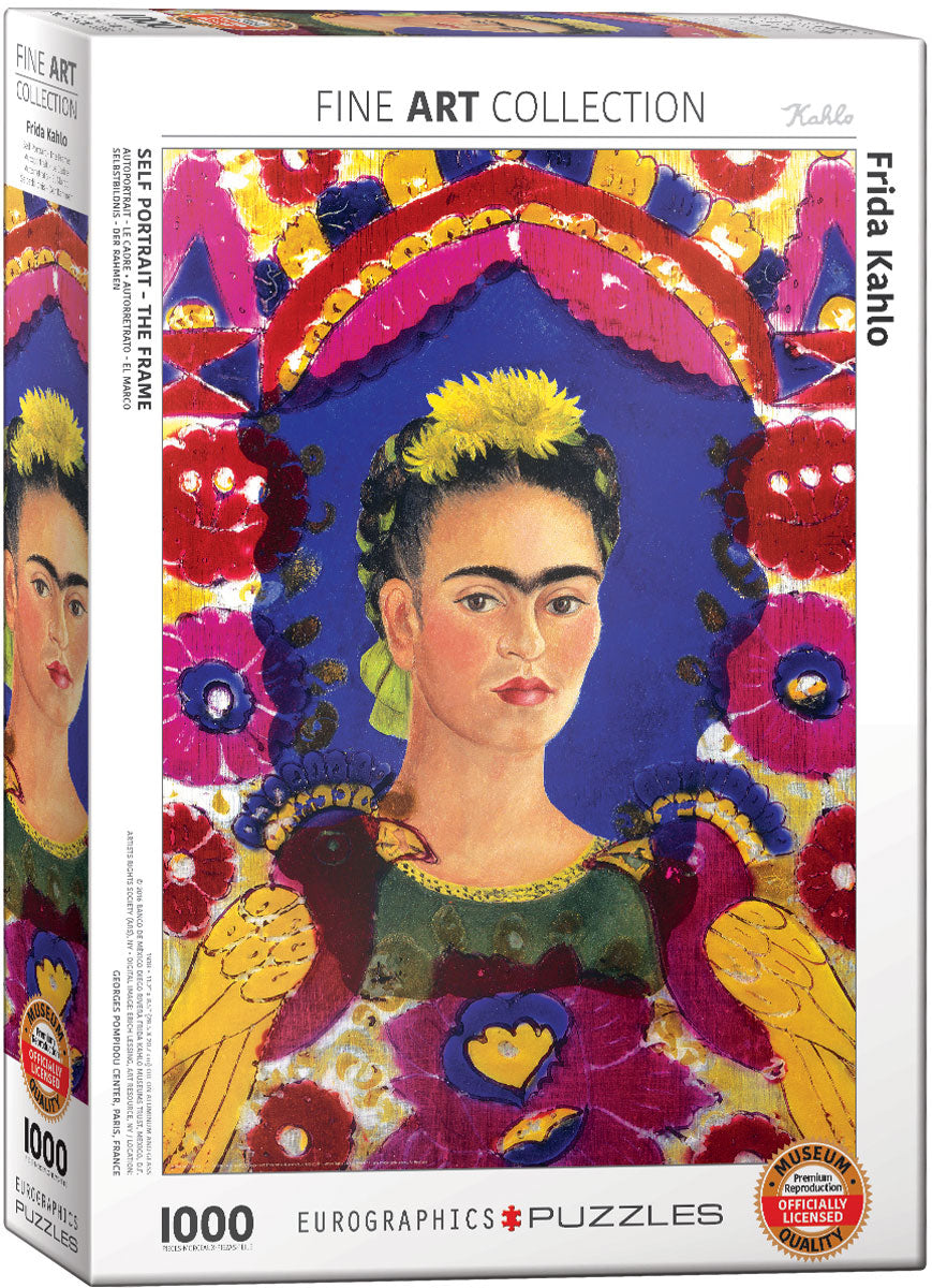Eurographics | Self Portrait Frame by Frida Kahlo 1000 piece puzzle Eurographics - Oscar & Libby's