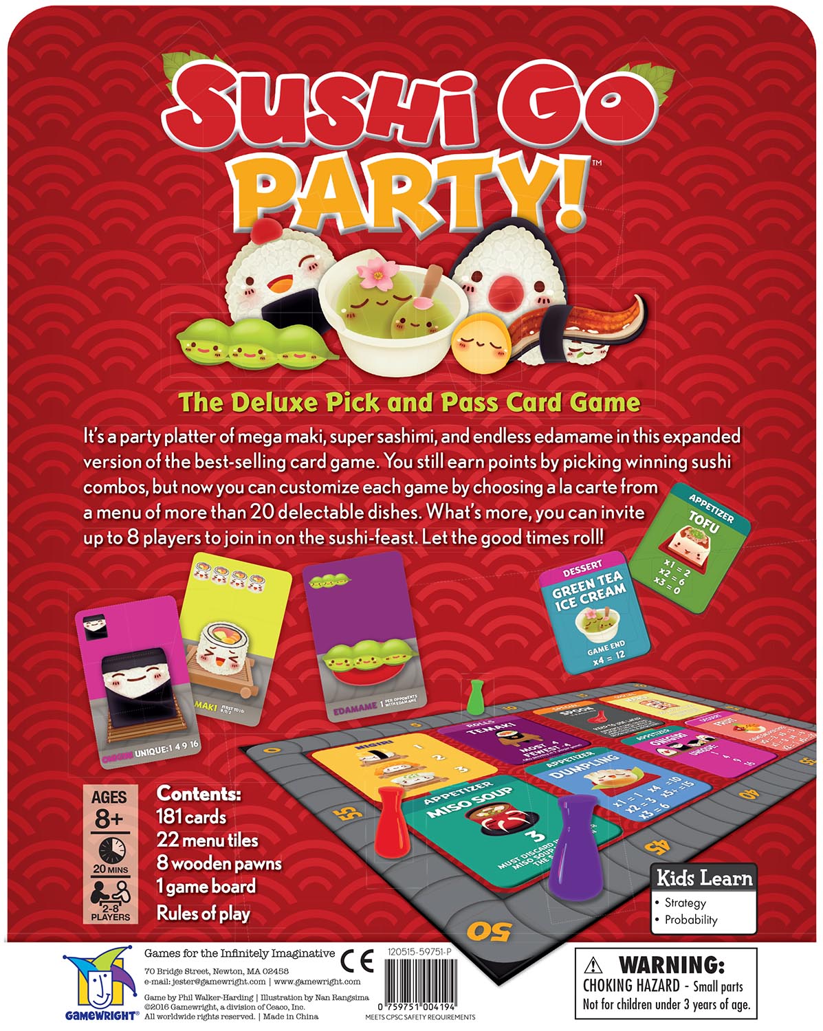 Sushi Go Party! Gamewright - Oscar & Libby's