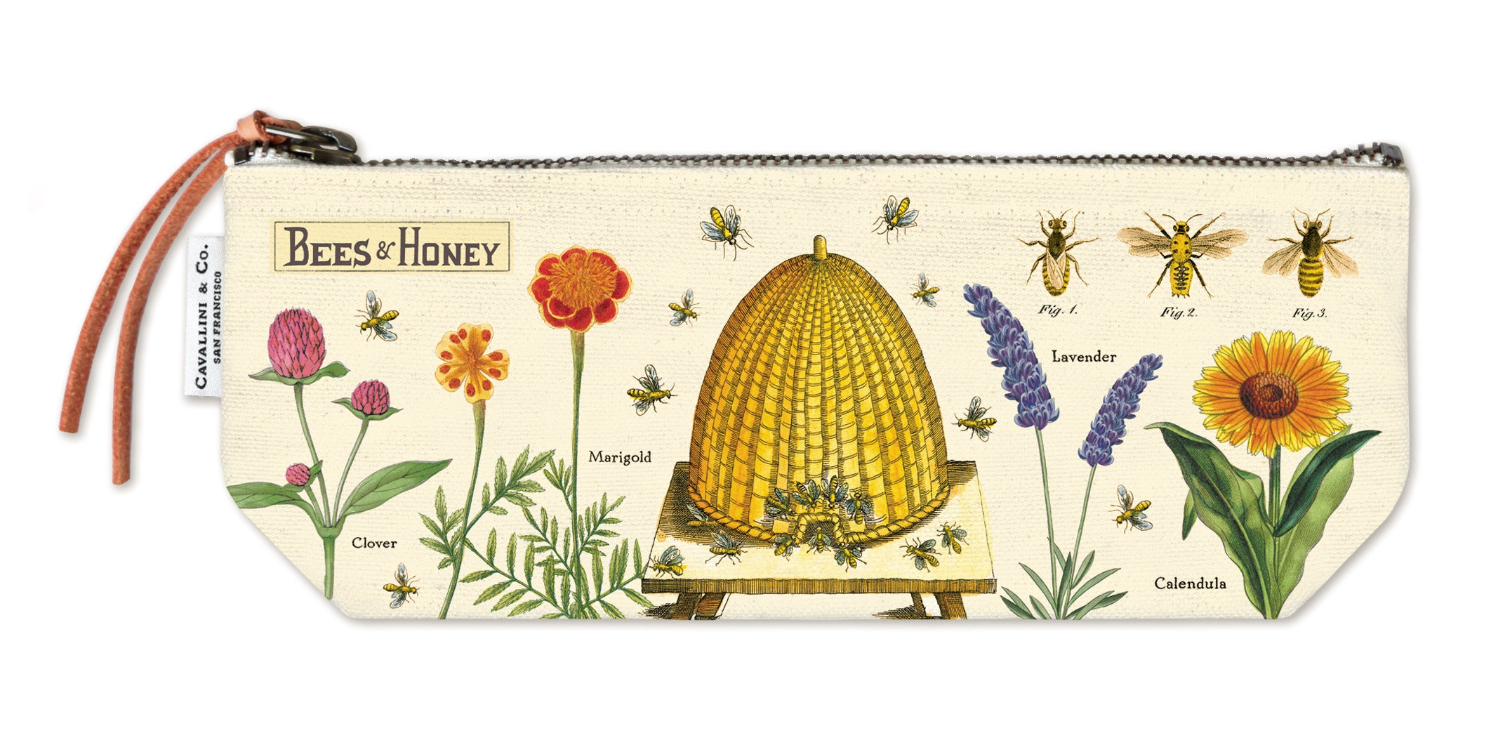Bees & Honey Cavallini Mini Pouch Cavallini & Co - Oscar & Libby's