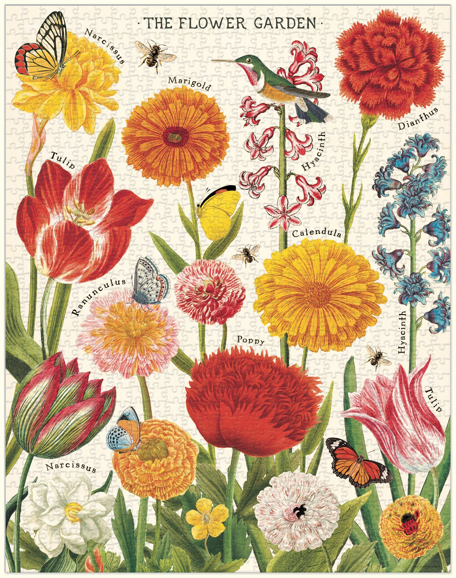 Cavallini & Co | Flower Garden 1000 piece puzzle - Oscar & Libby's