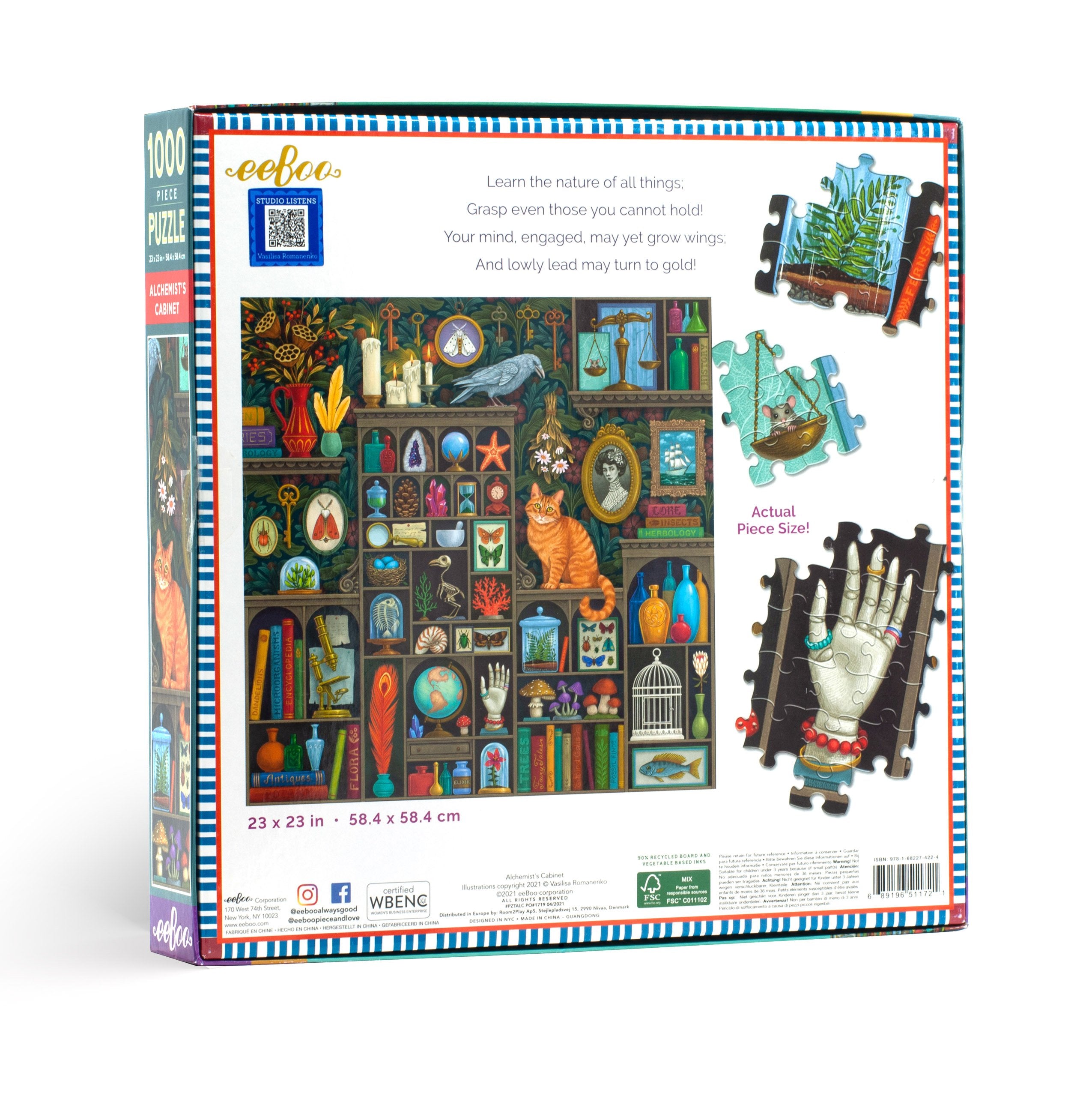 Eeboo | Alchemist's Cabinet 1000 piece puzzle Eeboo - Oscar & Libby's