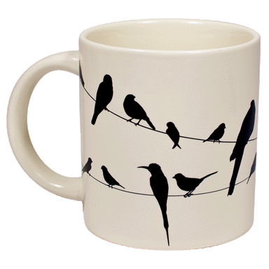 Birds on a Wire Mug Philosophers Guild - Oscar & Libby's