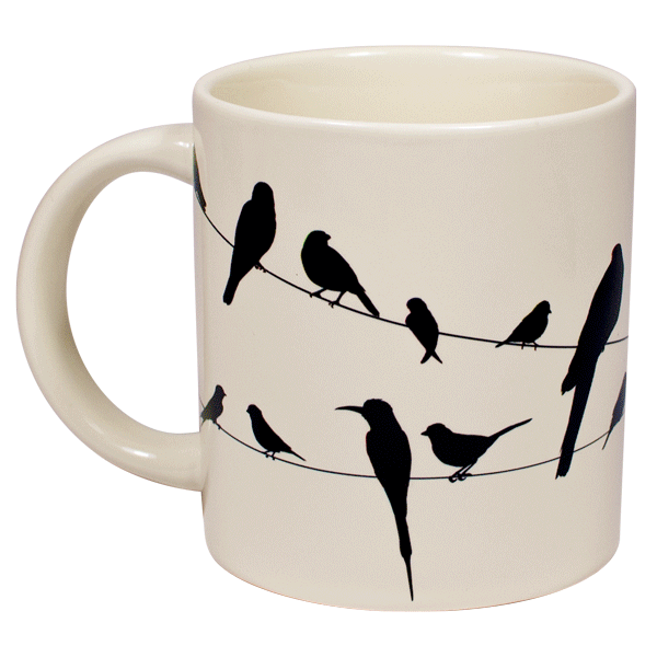 Birds on a Wire Mug Philosophers Guild - Oscar & Libby's