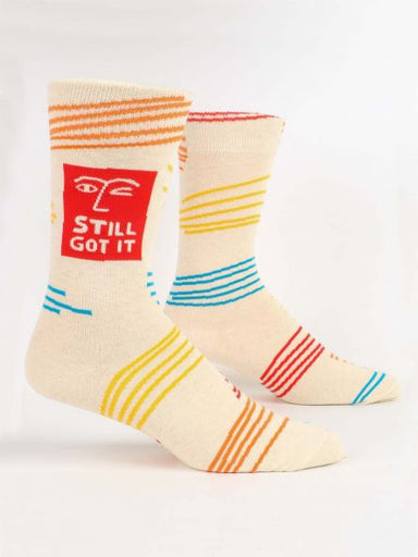 Blue Q | Men's Crew Socks | Still Got It Blue Q - Oscar & Libby's