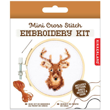 Mini Cross Stitch Embroidery Kit - Deer - Oscar & Libby's