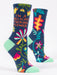 Blue Q | Women's Crew Socks | Delicate Flower Blue Q - Oscar & Libby's