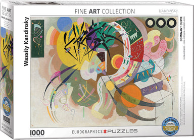 Copy of Eurographics | Dominant Curve by Wassily Kandinsky 1000 piece puzzle - Oscar & Libby's