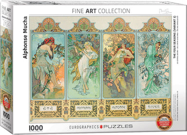 Eurographics | The Four Seasons by Alphonse Mucha 1000 piece puzzle Eurographics - Oscar & Libby's