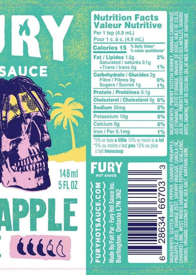 Fury Hot Sauce | Pineapple Yardie - Oscar & Libby's