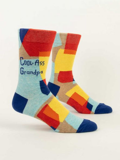 Blue Q | Men's Crew Socks | Cool-Ass Grandpa Blue Q - Oscar & Libby's