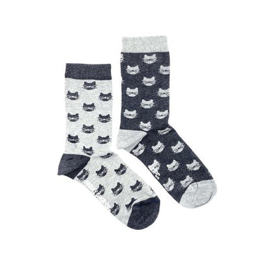 Friday Sock Co. |  Women's Socks | Women's Grey Cats Friday Sock Co. - Oscar & Libby's