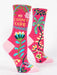 Blue Q | Women's Crew Socks | Hi, I Don't Care Thanks Blue Q - Oscar & Libby's